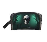 Travel Cosmetic Bag - Reusable Dopp Kit, TombstoneTerrors Print Storage Pouch, Multi-Use Organizer for Toiletries, Makeup