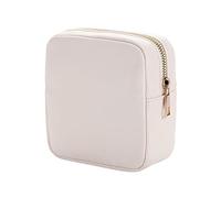 Travel Cosmetic Bag Storage Bag Fashion Simple Solid Color Nylon Wash Bag Large Capacity Travel Organizer Bag (Beige, One Size)
