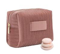 Travel Cosmetic Bag, Velvet Waterproof Cosmetic Bag, Impermeable Makeup for Toothpaste, Skin Care Products, Portable Toiletry with Large Opening