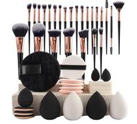 Travel Cosmetic Set, 45-Piece Makeup Tool Set with for Beginners | For On the Go Vocational School Travel