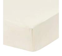 Travel Cot Fitted Sheet 95 x 65 cm - Cotton Baby Mattress Sheet | Elasticated Stretch Breathable Bedding (Single Pack, Cream)