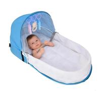 Travel Cot | Foldable, Washable, Reusable with Canopy | Cot with Screen Mesh | For Picnics, Family Outings, City Breaks, Birthdays, Housewarming, Boys and Girls