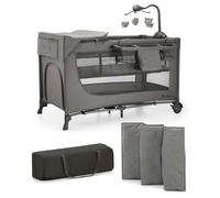 Travel cot with accessories 3in1 JOY 2 dark grey