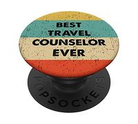 Travel Counselor Shirt | Best Travel Counselor Ever PopSockets Swappable PopGrip