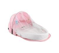 Travel Crib - Foldable Washable Cot with Net Awning | PP Cotton Cloth Sponge Foldable Crib With Removable Cover, Sleep Cot With Net And Awning For Travel Camping Home Use