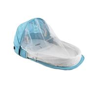 Travel Crib - Foldable Washable Cot with Net Awning | PP Cotton Cloth Sponge Foldable Crib With Removable Cover, Sleep Cot With Net And Awning For Travel Camping Home Use