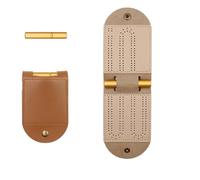 Travel Cribbage Board - Folding Card Score Counter, Portable Travel Layout, Storage Drawer Base, Classic Tabletop Set | Crib Board Game for Camper Kitchen for Competitive Play