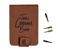 Travel Cribbage Board, Portable Foldable Set, 4 Pegs 1 Deck Game with Sturdy Build, Entertainment Aid with Smooth Comfort, Modern Holiday Style, Accessory for Outdoor Picnic 3.94x2.76x1.18 inches