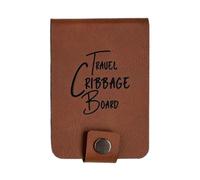 Travel Cribbage Board Set - Folding Card Game for Portable Strategy Play | Wooden Composite with Metal Peg Storage, Compact Travel Entertainment Board for Camping Road Trips Leisure 3.94x2.76x1.18 in