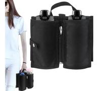 Travel Cup Holder - Luggage Cup Holder for Mounting on Suitcase Handles, Double Cup Holder for EU Coffee Cups with Secure Grip | Attendant for