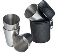 Travel Cups Tots Shots Set of 4 Whisky Wine Spirits Golf Picnic Camping Festival by noTrash2003