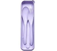 Travel Cutlery Set with Case, Reusable Plastic Knife Fork Spoon Set
