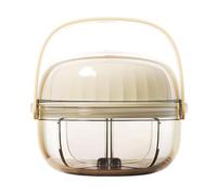 Travel Daily 4 Compartment Storage Case, Rotating Double-Layer Closure, Sealed Carry Design for Routine Use, As the Pic Show, S