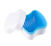 Travel Denture Holder - Leak Proof Removable Box, Wear-Resistant Denture Bath Cup for Teeth | Small Size Container with Secure Seal, Handy Oral Appliance Case for Guards and Nighttime Storage