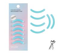 Travel Design Eyelash Curler Refill Pads Compatible with Shiseido,Silicone Soft Rubber Eyelash Curler Refill for Easy Carry,6PCS Blue