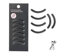 Travel Design Eyelash Curler Refill Pads Compatible with Shiseido,Silicone Soft Rubber Eyelash Curler Refill for Easy Carry,6PCS Black