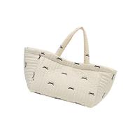 Travel Diaper Storage Bag Embroidery Pattern Handbag Pushchair Hanging Bag for Women Large Capacity Fashion Mom Embroidered Mom