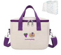 Travel Diaper Tote Organizer - Nappy Storage Carrier, Baby Changing Set | Stylish Compact Mommy Utility Pouch, Insulated Bottle Compartment Organizer with Adjustable Handles for Boy Girl Shower Gi