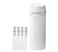 Travel Dispensing Bottle Set, 4-in-1 Portable Refillable Cosmetic Containers with Labels for Toiletries, Skincare, Shampoo
