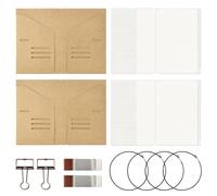 Travel Document Folder Kit - Paper Organizer with Storage Bags & Bands