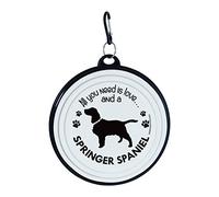 Travel Dog Bowls - Collapsible Bowl - Large Dogs (Springer Spaniel)