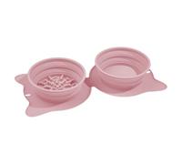 Travel Dog Bowls - Portable Foldable Silicone Dog Bowls Slow Feeder,Food Grade Cat Dispenser for Car Daily Walks City Commuting Hiking Beach Days Outdoor