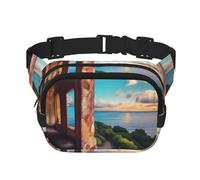 Travel Dreams Square Double-Layer Waist Bag for Outdoor Activities Such as Sports, Travel, Hiking, Cycling