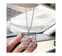 Travel Dua Arabic Stainless Steel Car Pendant - Islamic Muslim Rearview Mirror Hanging Charm for Protection and Blessings
