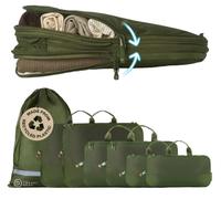 TRAVEL DUDE Compression Packing Cubes, Travel Luggage Organisers, 4 Pcs Set