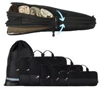 TRAVEL DUDE Compression Packing Cubes, Travel Luggage Organisers Set | Lightweight & Compressible, Fits Backpacks & Suitcases, Reusable Clothes Storage, Seamless Easy Packing