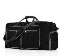 Travel Duffel Bag 2PCS Large Capacity Travel Duffel Bag 85L Shoulder Sports Bag Women Oxford Foldable Big Travel Bag Men Fitness Luggage Bag(Black)