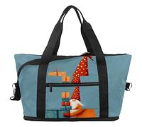 Travel Duffel Bag Christmas Gnome, Expandable Weekend Overnight Bag, Waterproof Sport Gym Tote Hospital Bags