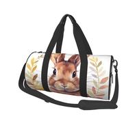 Travel Duffel Bag Foldable Weekender Overnight Bag Bunny Rosette Sports Tote Gym Bag Large Capacity Lightweight Carry On Luggage Bag for Men Women, Black, One Size