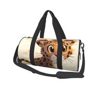 Travel Duffel Bag Foldable Weekender Overnight Bag Cute Jaguar Sports Tote Gym Bag Large Capacity Lightweight Carry On Luggage Bag for Men Women, Black, One Size