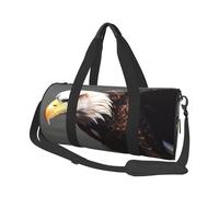 Travel Duffel Bag Foldable Weekender Overnight Bag Eagle Sports Tote Gym Bag Large Capacity Lightweight Carry On Luggage Bag for Men Women, Black, One Size