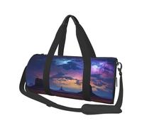 Travel Duffel Bag Foldable Weekender Overnight Bag Monument Valley Landscape Sports Tote Gym Bag Large Capacity Lightweight Carry On Luggage Bag for Men Women, Black, One Size