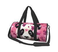 Travel Duffel Bag Foldable Weekender Overnight Bag Panda Cotton Sports Tote Gym Bags Large Capacity Lightweight Carry On Luggage Bags for Men Women, Black, One Size