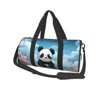 Travel Duffel Bag Foldable Weekender Overnight Bag Panda Sports Tote Gym Bags Large Capacity Lightweight Carry On Luggage Bags for Men Women, Black, One Size