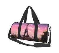 Travel Duffel Bag Foldable Weekender Overnight Bag Paris Sports Tote Gym Bag Large Capacity Lightweight Carry On Luggage Bag for Men Women, Black, One Size