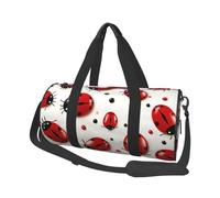 Travel Duffel Bag Foldable Weekender Overnight Bag Red Ladybug Sports Tote Gym Bags Large Capacity Lightweight Carry On Luggage Bags for Men Women, Black, One Size