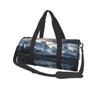 Travel Duffel Bag Foldable Weekender Overnight Bag Reflection Of Cloud And Mountains Sports Tote Gym Bags Large Capacity Lightweight Carry On Luggage Bags for Men Women, Black, One Size