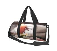 Travel Duffel Bag Foldable Weekender Overnight Bag Spa Theme Sports Tote Gym Bags Large Capacity Lightweight Carry On Luggage Bags for Men Women, Black, One Size