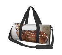Travel Duffel Bag Foldable Weekender Overnight Bag Spotted Deer Sports Tote Gym Bags Large Capacity Lightweight Carry On Luggage Bags for Men Women, Black, One Size