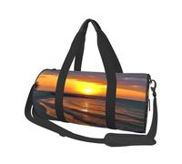 Travel Duffel Bag Foldable Weekender Overnight Bag Sunset at Honeymoon Island State Park Sports Tote Gym Bags Large Capacity Lightweight Carry On Luggage Bags for Men Women, Black, One Size