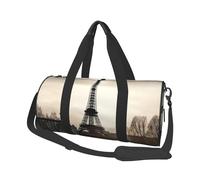 Travel Duffel Bag Foldable Weekender Overnight Bag Travel Paris Sports Tote Gym Bags Large Capacity Lightweight Carry On Luggage Bags for Men Women, Black, One Size
