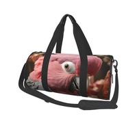 Travel Duffel Bag Foldable Weekender Overnight Bags Grey Rose-Breasted Cockatoo Sports Tote Gym Bag Large Capacity Lightweight Carry On Luggage Bags for Men Women, Black, One Size