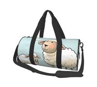 Travel Duffel Bag Foldable Weekender Overnight Bags Sheep and Lamb Cartoon Sports Tote Gym Bag Large Capacity Lightweight Carry On Luggage Bags for Men Women, Black, One Size