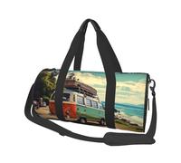 Travel Duffel Bag Foldable Weekender Overnight Bags Summer Road Trip Sports Tote Gym Bag Large Capacity Lightweight Carry On Luggage Bags for Men Women, Black, One Size