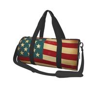 Travel Duffel Bag Foldable Weekender Overnight Bags Vintage American Flag 4Th of July USA Sports Tote Gym Bag Large Capacity Lightweight Carry On Luggage Bags for Men Women, Black, One Size