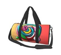 Travel Duffel Bag Foldable Weekender Travel Bag Lollipop Sports Tote Gym Bag Large Capacity Weekender Overnight Bag Lightweight Carry On Luggage Bag for Men Women, Black, One Size